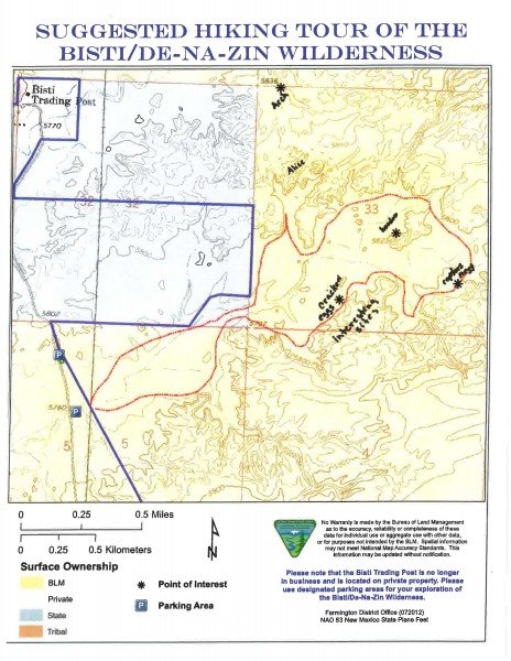Bisti Map