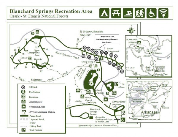 Blanchard Springs Map