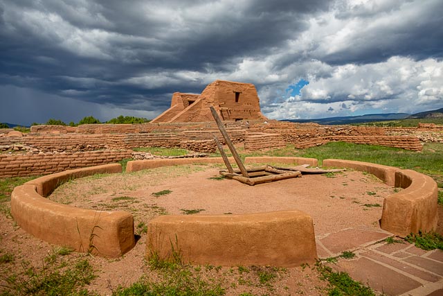 Spanish mission Misson desert photography New Mexico Pecos National Historical Park southwestern landscape Adobe architecture